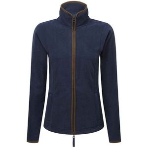 Premier Dames/Dames Artisan Contrast Trim Fleece Jacket (Marine / Bruin)