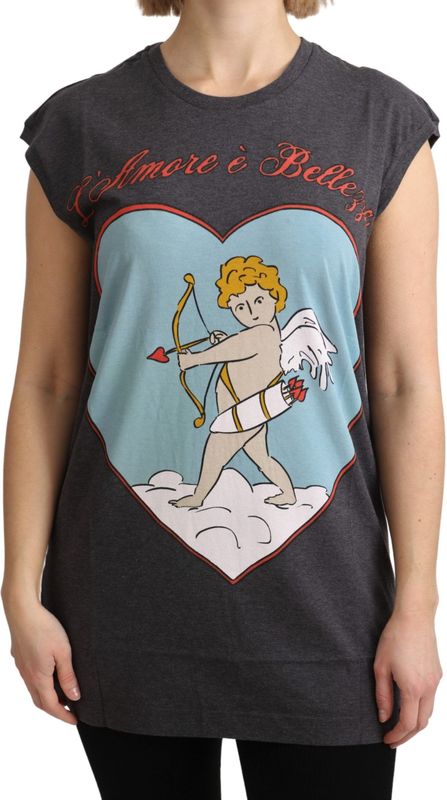 Dolce & Gabbana - T-shirt - Grijs - L'Amore E' Bellezza - 100% Katoen