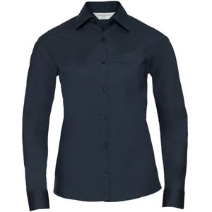 Russell Collectie Dames / Dames Lange Mouwen Shirt (Franse marine)
