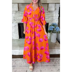 Florale Maxi jurk met Geraffineerde Taille