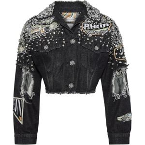 Philipp Plein - Denim Jacket Racing - Zwart - Jassen