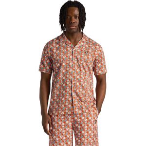 Lyle & Scott Heren overhemd met bloemenpatroon (Oranje)