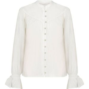 Tramontana geweven blouse met plooien wit