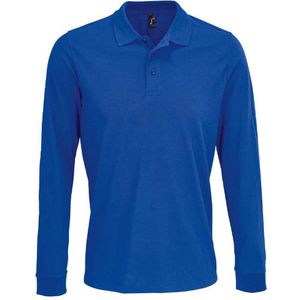 SOLS Unisex Prime Pique Polo voor volwassenen met lange mouwen (Koningsblauw)