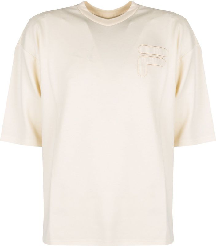 Fila - Casual Ronde Hals Logo T-Shirt - Beige - Katoen
