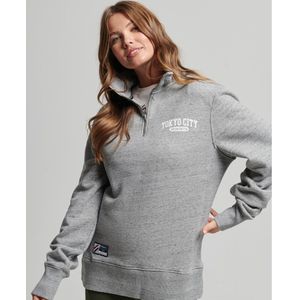 Superdry Oversized College-sweatshirt Met Halflange Rits - Dames - Maat M