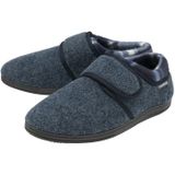 Velcro Slippers voor Mannen | Dunlop | Geheugenfoam | Orthopedisch | Makkelijk Sluiten | Huis Slaapkamer Binnen - Marineblauw