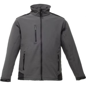 Regatta Heren Zandstorm Slijtvaste Werkkleding Softshell Jas (waterafstotend) (Afdichting Grijs/Zwart) - Maat 2XL