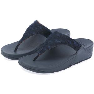 Fitflop Lulu Glitz Toe-Post Sandals In Navy - Dames - Maat 38.5