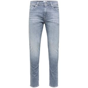 SELECTED HOMME slim fit jeans SLHLEON grijs