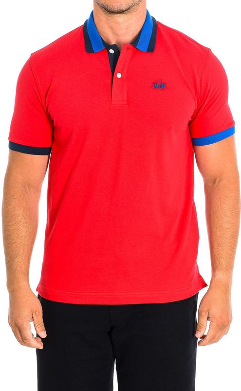 La Martina - TMP008-PK001 - Polo met Korte Mouwen - Rood
