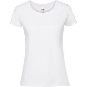 Fruit Of The Loom Vrouwen / Dames Ringgesponnen Premium T-Shirt (Snow)