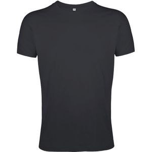 SOLS Heren Regent Slim Fit T-Shirt met korte mouwen (Donkergrijs)