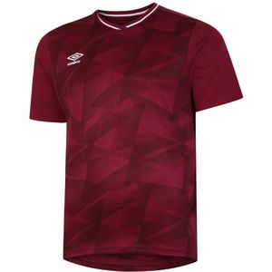 Umbro Heren Triassic Logo Jersey met korte mouwen (Bordeaux Rood/Tawny Port)