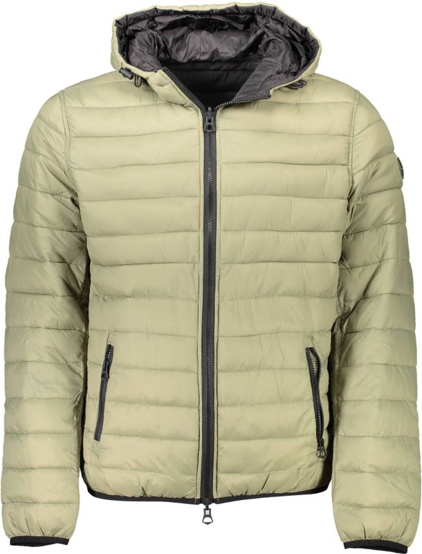 Packable Puffer Jacket - Groen - Nylon Winterjas - Met Capuchon - Reversible