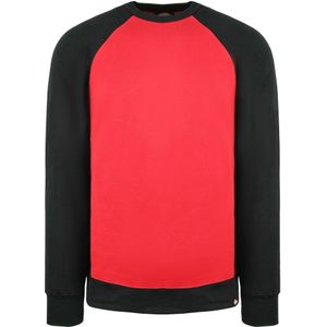 Dickies - Two Tone Sweatshirt - Tweekleurige Heren Trui - Rood/Zwart