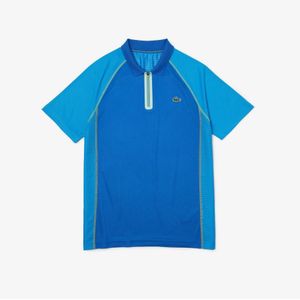 Heren Lacoste Tennis gerecycled polyester ultradroog poloshirt in blauw