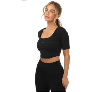 Castore Active Contour korte top voor dames, zwart