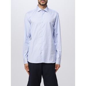 Jurken - Gestreept Overhemd - Lichtblauw - Lange Mouwen