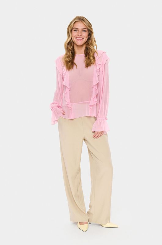 Blouse met lange mouwen LabelleSZ Regular fit pink