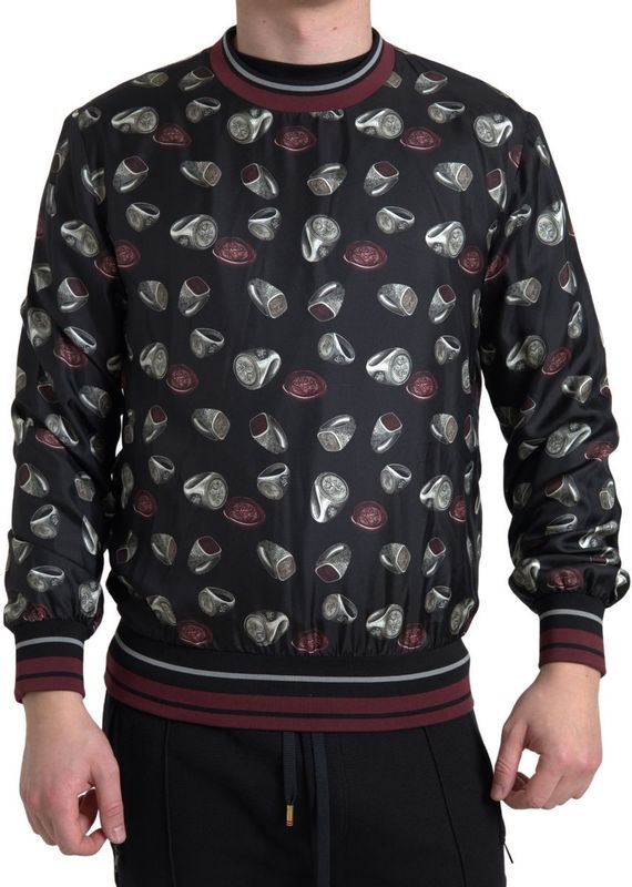 Dolce & Gabbana - Zijden Crewneck Sweater - Zwart - Heren