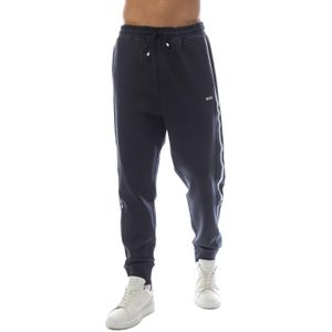 Boss Heren Hadikonos Contrast Gestreepte Joggingbroek (Donkerblauw)