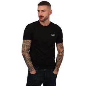 Men's Emporio Armani EA7 Train Logo Series Back Tape T-Shirt in Black