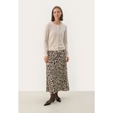 Part Two - Gebreid Vest - Lichtbeige - Knoopsluiting - Ronde Hals - Lange Mouw