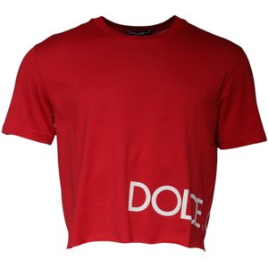 Dolce & Gabbana - Short Sleeve Crew Neck T-shirt - Rood