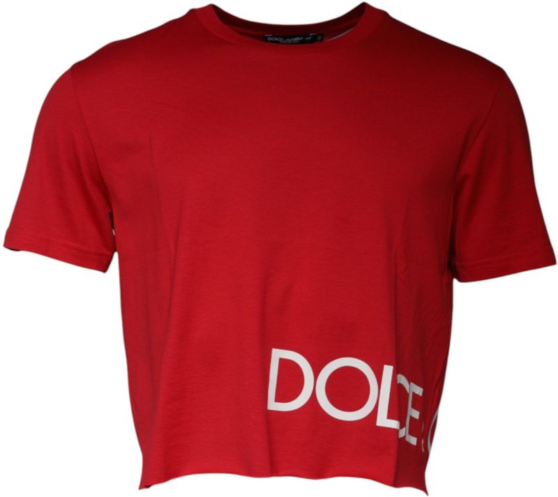 Dolce & Gabbana - Short Sleeve Crew Neck T-shirt - Rood
