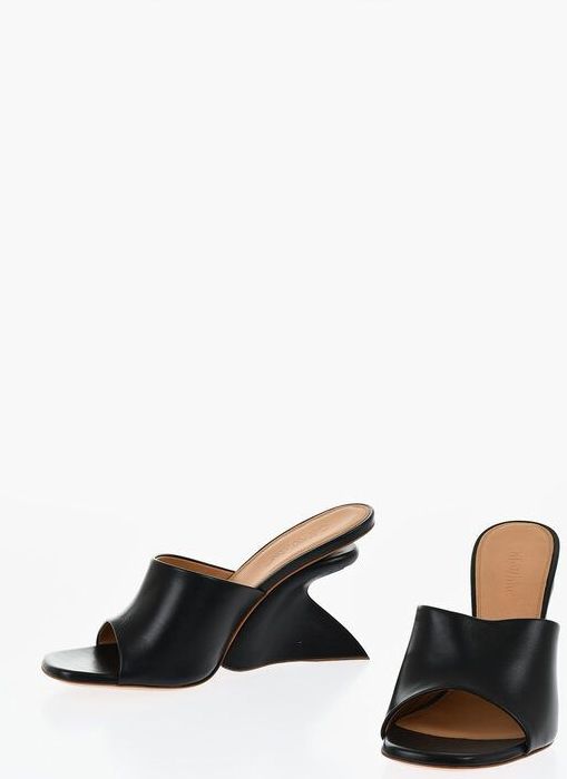 Off White - Jug Wedge Mules - Schoenen - Zwart - Leer