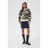 Kaffe - Kasandra Pullover Ls - Gebreide Trui - Veelkleurig - Dierenpatroon