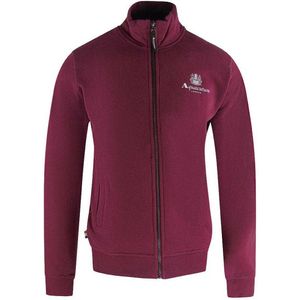 Aquascutum Unisex Volwassen Zip Activiteit Sweatshirt (Bordeaux)