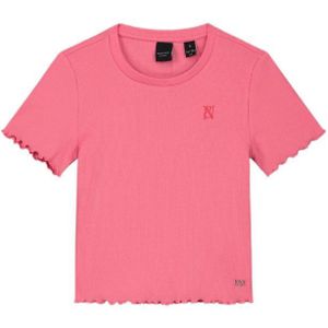 NIK&NIK T-shirt Lettuce Met Ruches Roze - Maat 10J / 140cm