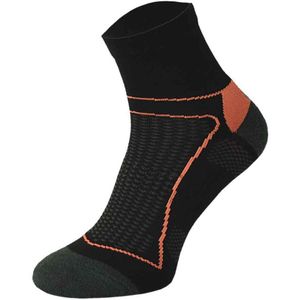 Comodo - Hi Vis Low Cut Fietssokken Heren & Dames - Zwart Oranje