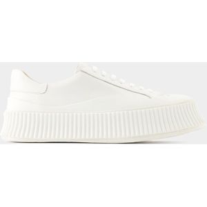 Jil Sander - Chunky Lace Sneakers - Wit - Katoen/Rubber