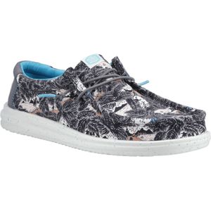 HEYDUDE Wally H2O Tropical Nylon Herenschoenen Zwart Tropical
