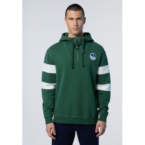 North Sails - Hoodie - Met Halve Ritssluiting - Geborsteld Biologisch Katoen
