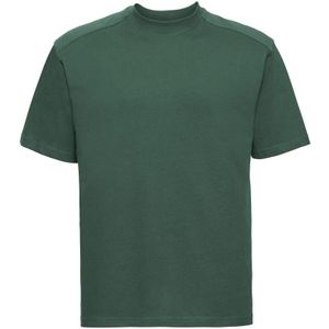 Russell Europa Heren Werkkleding Korte Mouwen Katoenen T-Shirt (Fles groen)