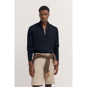 Bugatti - Gebreide Troyer - Katoen - Met Opstaande Kraag