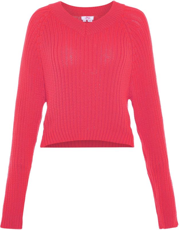 Mymo - Jumper - Roze - Wijd Geribd Breisel - Casual Basic Fit
