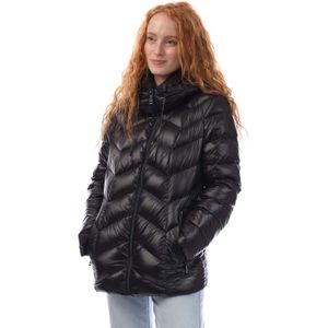 Dames DKNY Zip Front Down Gevuld Jasje in Zwart
