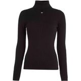 Tommy Hilfiger - Klassieke Pullover - Coltrui - Zwart - Gebreid