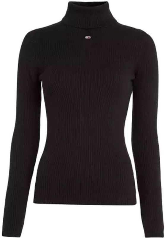 Tommy Hilfiger - Klassieke Pullover - Coltrui - Zwart - Gebreid