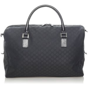 Vintage Gucci GG Nylon Travel Bag Black