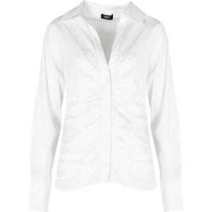 Liu Jo Overhemd - Wit - Katoen - V-hals met Kraag