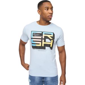 Crosshatch Mannen Boxvibe T-Shirt (Sky Blue)