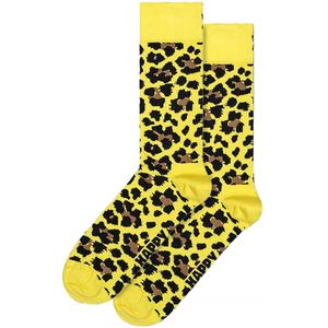 Luipaardprint Sokken | Happy Socks | Multikleurige Grappige Cadeausokken | Sokken - Geel