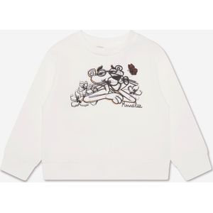 Monnalisa Meisjes Roze Panter Sweatshirt in Ivoor