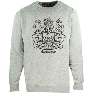 Aquascutum Heren Crest Rondhals Sweater (Grijs)